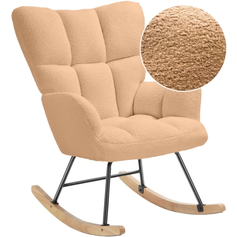 SITTT Schommelstoel - Relaxstoel babykamer - Fauteuil - Voedingsstoel - Bruin - Mocha Mousse