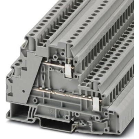 Phoenix Contact 3214362 Doorgangsklem 3-etages 6.2 mm Schroeven Grijs 50 stuk(s)