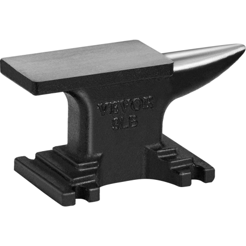 VEVOR Aambeeld Enkelhoorn Aambeeld 4kg Gegoten Stalen Aambeeld Gesmeed Aambeeld Robuust Hoorn Aambeeld Smid Juweliers Metaalsmid Smeedgereedschap Geschikt voor Klinken, Platmaken, Smeden en Vormen