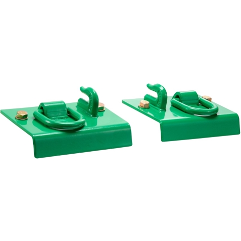 VEVOR 7,93 mm tractorbakhaak met bevestigingsring, staal van klasse 70, set van 2, schroefbare grijphaak met achterplaat, compatibel met tractorbak, camper, UTV, max. breeksterkte 5443,1 kg