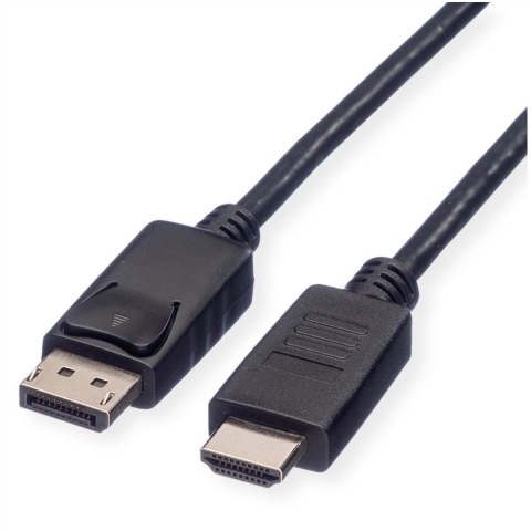 ROLINE RM DisplayPort Kabel DP - HDMI, M/M, zwart, 3 m