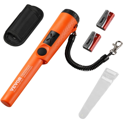 VEVOR Metaaldetector Pinpointer IP66 Volledig waterdichte metaaldetector Detectiediepte van 5 cm Propointer Schattenjacht met 3 modi Geluid/Trilling/Geluid + Trilling 9V-batterij en fluwelen zakje inbegrepen