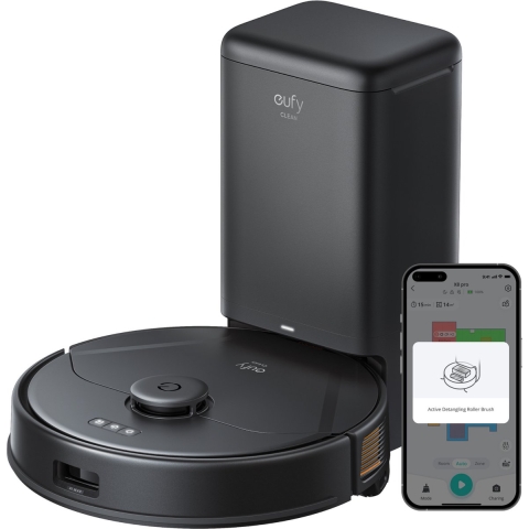 Eufy Clean X8 Pro robotstofzuiger 0,335 l Zakloos Zwart