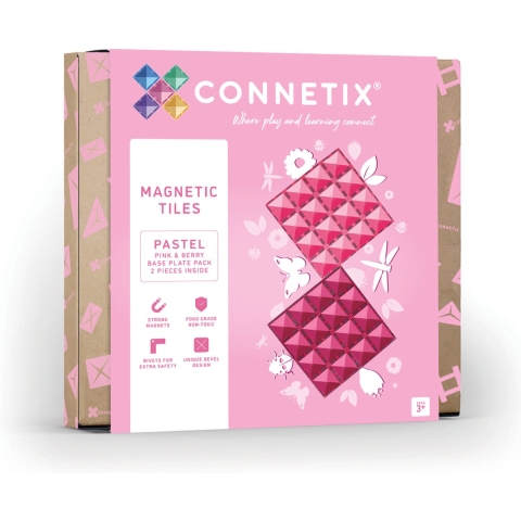 Connetix Magnetische platen - 2 Onderdelen - Pastel - Connetix - OneSize - Magnetisch speelgoed