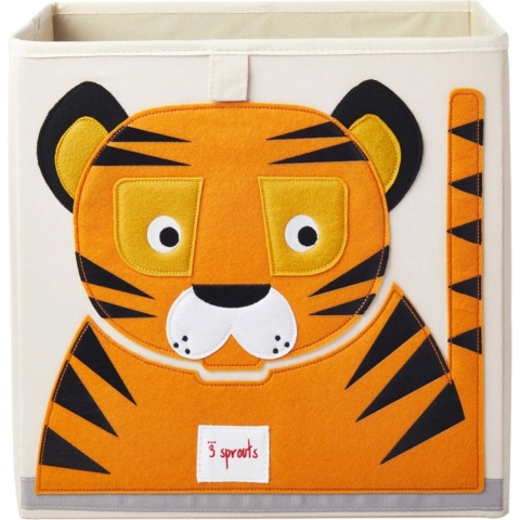 3 Sprouts Opbergbox - 33x33x33 - Tijger - 3 Sprouts - OneSize - Kisten
