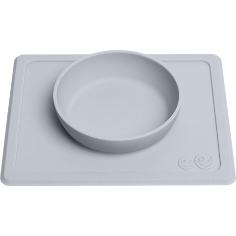 EzPz Happy Mini Bowl - Silicone - Blauw - EzPz - OneSize - Borden