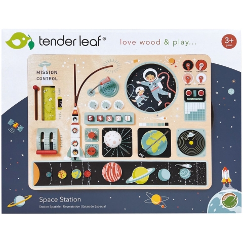 Tender Leaf Houten Speelgoed - Controlekamer van het ruimtestati - Tender Leaf - OneSize - Speelgoed