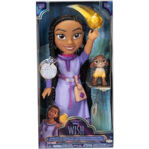 Disney Wens Pop m. Geluid - 38 cm - Asha - Disney Wish - OneSize - Pop