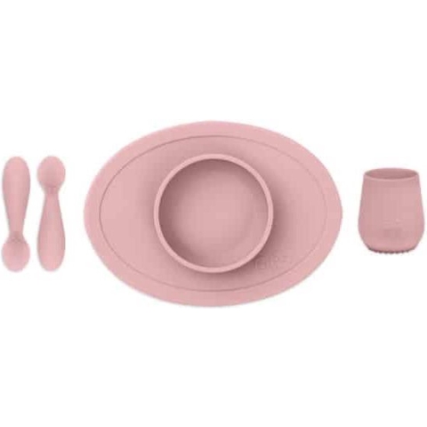 EzPz Bestek-Set - Silicone - 4 Onderdelen - Roze - EzPz - OneSize - Bestek-Set