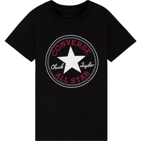 Converse T-Shirt - Zwart m. Logo - Converse - 8-10 jaar (128-140) - T-Shirts
