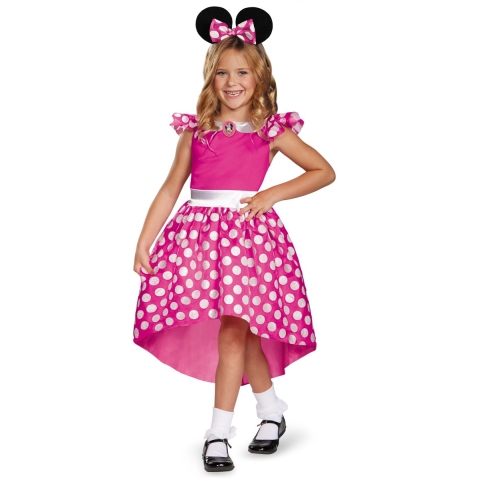 Disguise Verkleedkleren - Roze Minnie Classic+ - Disguise - 3-4 jaar (98-104) - Kostuum