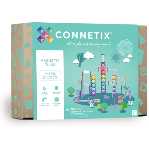 Connetix Magneetset - 106 Onderdelen - Pastel Ball Run - Connetix - OneSize - Magnetisch speelgoed