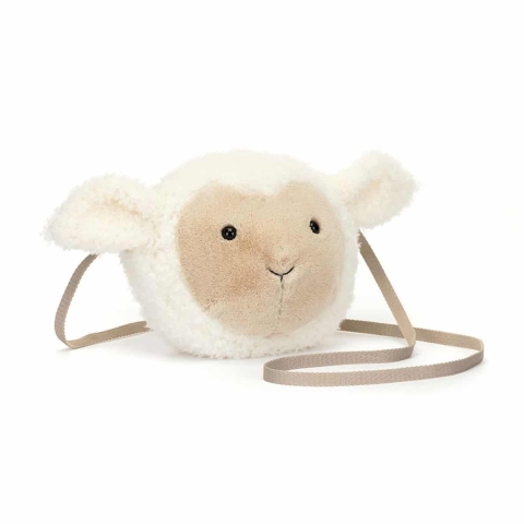 Jellycat Schoudertas - 19x19 cm - Klein Lammetje - Jellycat - OneSize - Schoudertas