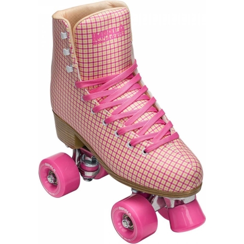 Impala Rolschaatsen - Quad Skate - Roze Schots - Impala - 36 - Rolschaatsen