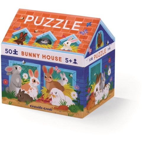 Crocodile Creek Puzzel - 50 Bakstenen - Bunny House - Crocodile Creek - OneSize - Puzzel
