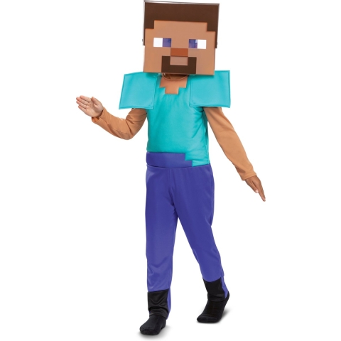 Disguise Kostuum - Minecraft - Steve - Disguise - 7-8 jaar (122-128) - Kostuum
