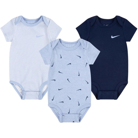 Nike Rompers s/s - 3-pack - Kobalt Bliss Heather - Nike - 9 mnd - Romper S/S