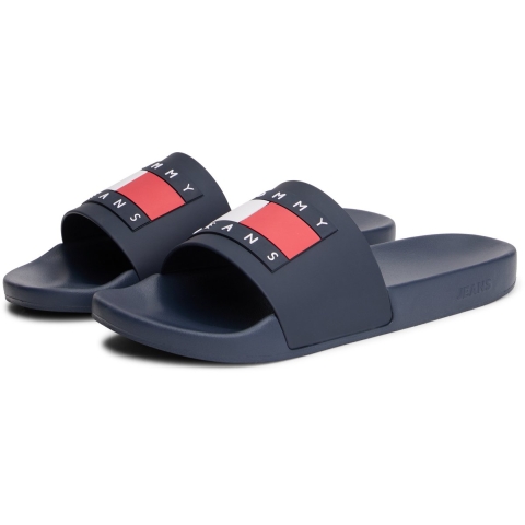 TJ POOL SLIDES Heren Slippers Donker Nacht Marineblauw