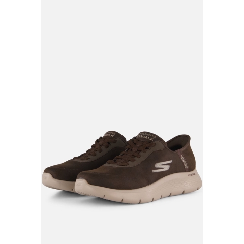 Skechers GO WALK Flex Smooth Motion Textiel Heren Bruine Sneakers
