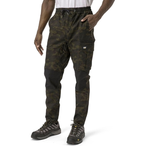 Caterpillar Dynamics Katoenen Groene Buitenbroek voor Mannen