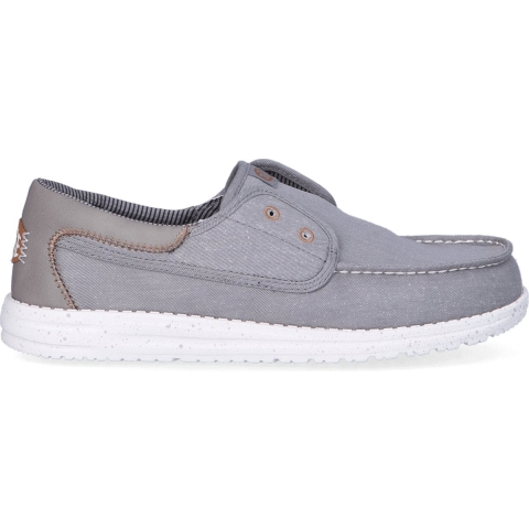 HEYDUDE Loafers Heren Wally Cru Stretch Canvas Grijs 45 Canvas