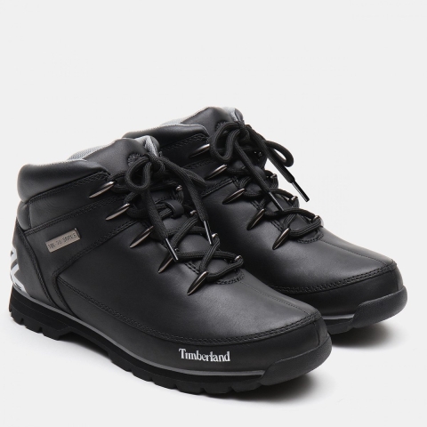 Men's Timberland Euro Sprint Mid-Lace Up Boot in Black