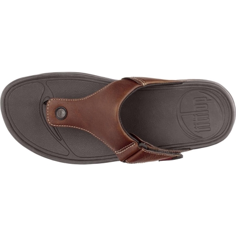 Fitflop Trakk II Lederen Heren Donkerbruin Sandalen