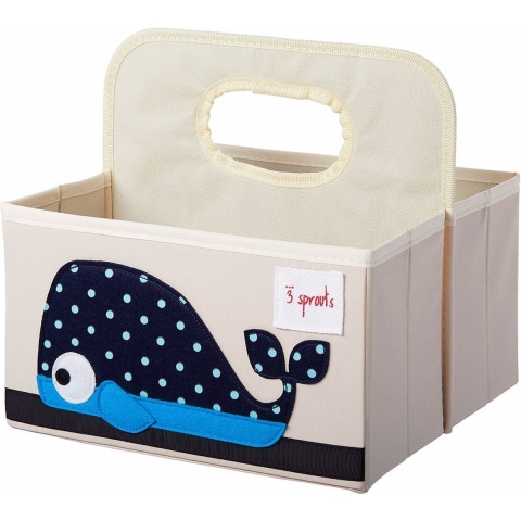 3 Sprouts Opbergmand m. Hendel - 25x28x26 - Walvis - 3 Sprouts - OneSize - Mand