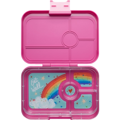 Yumbox Broodtrommel m. 4 Rum - Bento Tapas - Malibu Purple/Rainb - Yumbox - OneSize - Broodtrommels