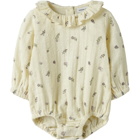 Name It Romper l/s - NbfDorthea - Pear Sorbet - Name It - 68 - Romper L/S