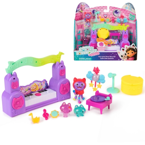 Gabby's Dollhouse Speelgoed - Geweldige Party kamer verhalenset - Gabby's Dollhouse - OneSize - Speelgoed