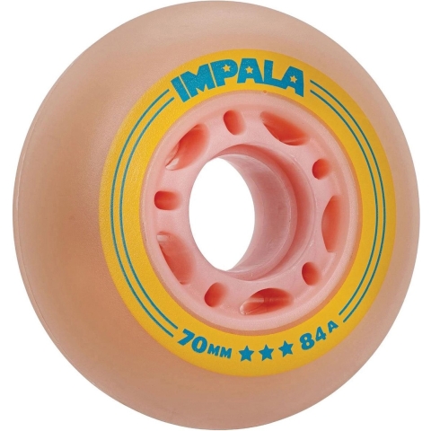 Impala Wielen - 4-pack - 70 mm - Roze/Geel - Impala - OneSize - Toebehoren