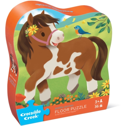 Crocodile Creek Puzzel - 36 Bakstenen - Mooie pony's - Crocodile Creek - OneSize - Puzzel