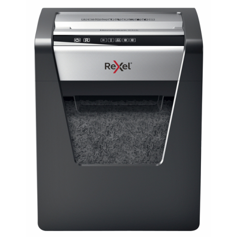Rexel Momentum X415 Stille Papierversnipperaar P-4 Snippers voor Thuiskantoor of Kantoor - Invoer tot 15 A4-Vellen - Zwart