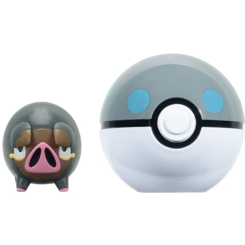 Pokémon Figuur - Clip N Go - Lechonk m. Zware bal - Pokémon - OneSize - Speelgoedfiguur