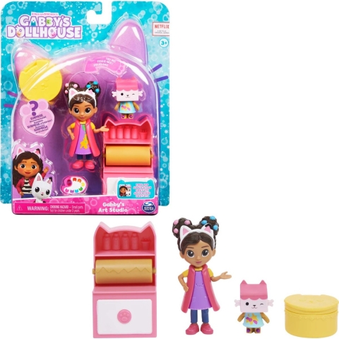 Gabby's Poppenhuis Set - 6 Onderdelen - Art Studio - Gabby's Dollhouse - OneSize - Poppentoebehoren