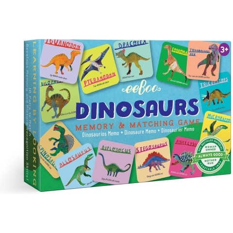 Eeboo Spel - Geheugenspel - Dinosaur - Eeboo - OneSize - Memory Spel