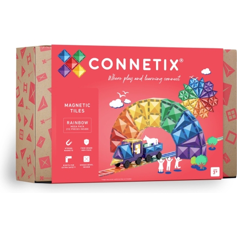 Connetix Magneetset - 212 Onderdelen - MEGA Verp - Connetix - OneSize - Magnetisch speelgoed