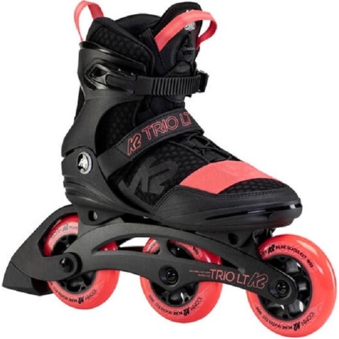 K2 Rolschaatsen - Trio LT 100 W - Zwart/Koraal - Skeelers - K2 - 38 - Rolschaatsen