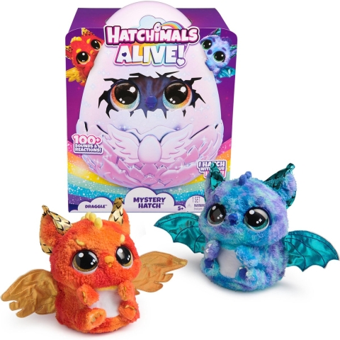Hatchimals Knuffel - Levend Mysterie Luik - Draggle - Assorti - Hatchimals - OneSize - Knuffel