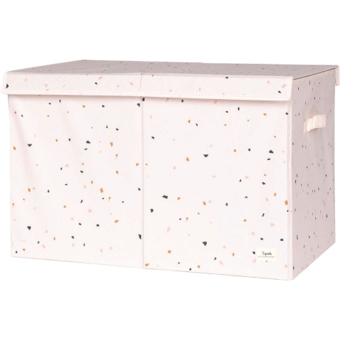 3 Sprouts Opbergbox m. Deksel - 63x38x39 cm - Terrazzo/Crème - 3 Sprouts - OneSize - Opbergen