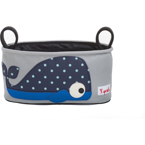 3 Sprouts Kinderwagen Organizer - 32x15x13 cm - Walvis - 3 Sprouts - OneSize - Opbergen
