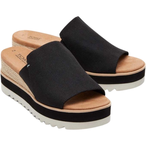 TOMS Diana Mule Polyester Vrouwen Zwart Wedges
