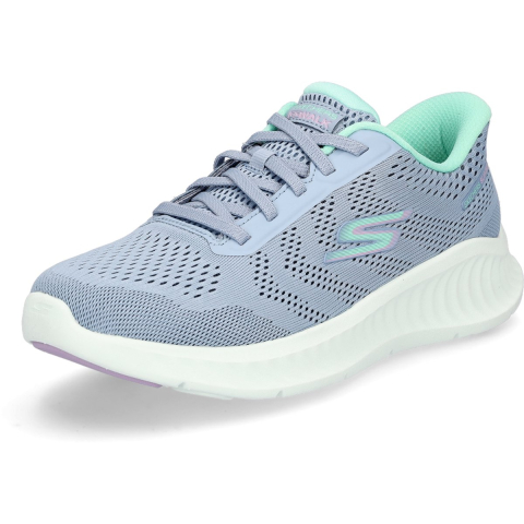 Skechers Go Walk Now Khloe Textiel Damestrainers Blauw/Groen