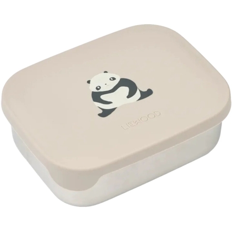 Liewood Broodtrommel - Silicone/Staal - Arthur - Panda/Sandy/Dar - Liewood - OneSize - Broodtrommels
