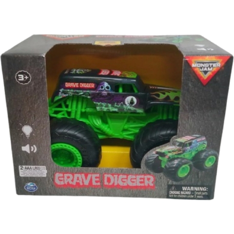 Monster Jam Truck m. Geluid/Licht - 1:24 - Grave Digger - Monster Jam - OneSize - Auto