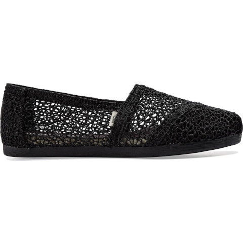 TOMS Apargata Crochet zwarte dames Espadrilles