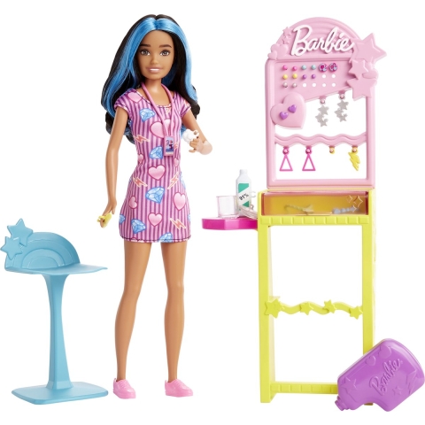 Barbie Poppenset - schipper First Job - Oorprikker - Barbie - OneSize - Pop
