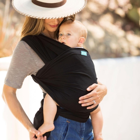 Moby Babywikkeldoek - Evolutie - Zwart - Moby - OneSize - Draagdoeken
