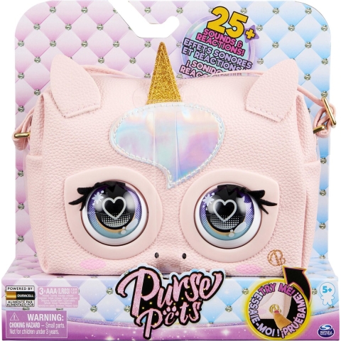 Purse Pets Tas m. Knipperende ogen - Eenhoorn - Purse Pets - OneSize - Schoudertas